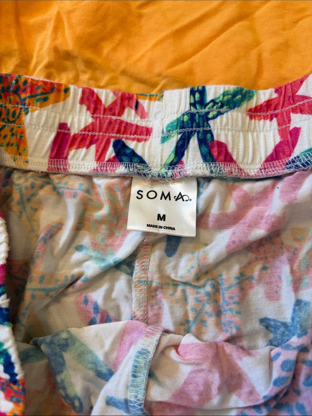 Soma Orange Camisole with Multicolor Starfish PJ Set - Picture 4 of 5